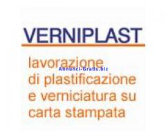 Verniplast grafica editoriale, plastificazione e verniciatura su carta stampata