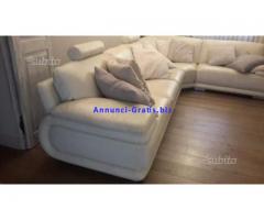 Divano angolare in pelle