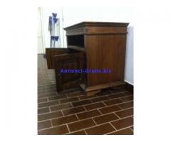 MOBILE PORTA TV stile arte povera 2 ante e vano a giorno in legno effetto noce