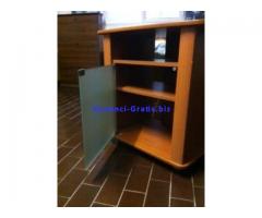 Mobile con ruote PORTA TV in legno robusto color ciliegio come nuovo
