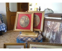 vendo quadri ad olio, uncinetto, punto croce e stampe