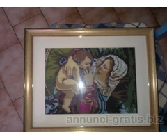 vendo quadri ad olio, uncinetto, punto croce e stampe