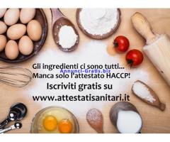 Iscrizione Gratuita Corso Haccp su internet per alimentarista