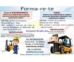 Corso per Carrellista / patentino mulettista