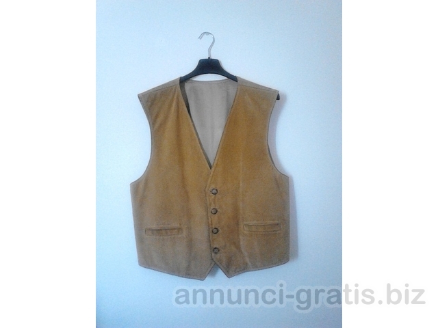 Gilet Uomo scamosciato beige taglia 48 - 35 Euro - Gilet Uomo scamosciato beige taglia 48 - 35 Euro -