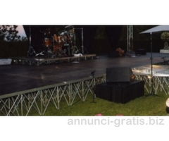 NOLEGGIO ATTREZZATURE PER EVENTI PALCHI, AUDIO, VIDEO, LUCI