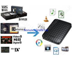 Conversione da VHS a DVD – Riversamento Betamax Hi8 MiniDv su DVD o Hard Disk da 4 euro