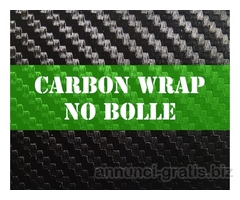 Adesivo Wrap Carbonio Nero x Tuning f.to cm 25x37 NO BOLLE