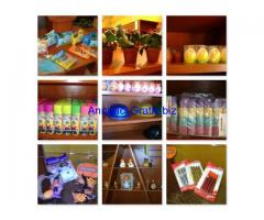 Stock di articoli decorativi, casalinghi, ecc.